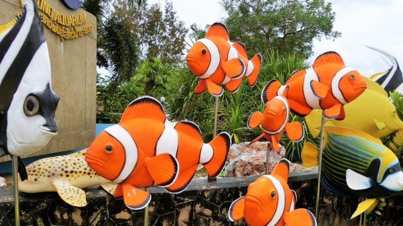 BanPheTitel Rayong Aquarium Eingangsbereich in Ban Phe Thailand