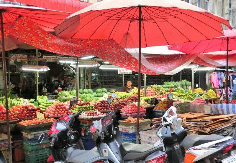 Wertsachen sichern in Thailand auf dem Markt