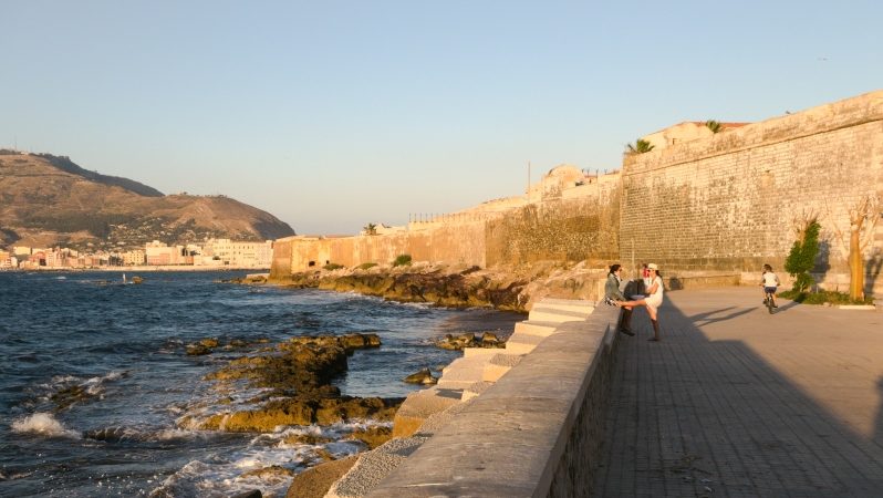 Stadtmauer in Trapani auf Sizilien Stadtmauer in Trapani auf Sizilien in Italien
