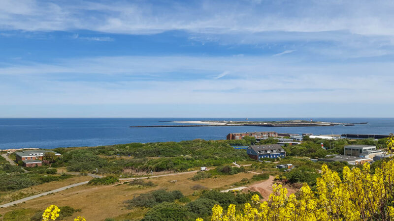 Kurzurlaub auf Helgoland mit Kindern Ausblick auf die Düne