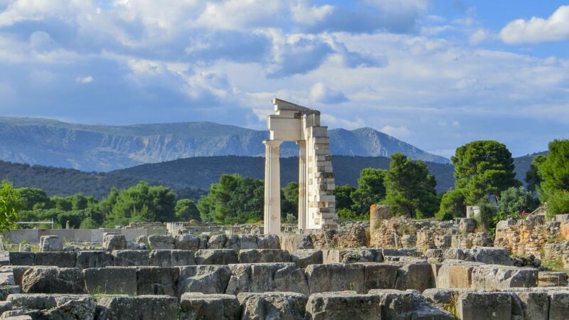 Ausgrabungen bei Epidaurus Griechenland Peloponnes