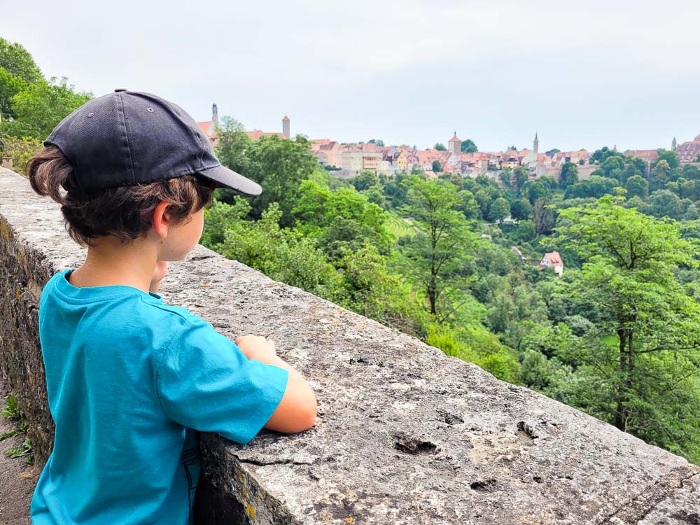 Rothenburg ob der Tauber Aussicht vom Burggarten