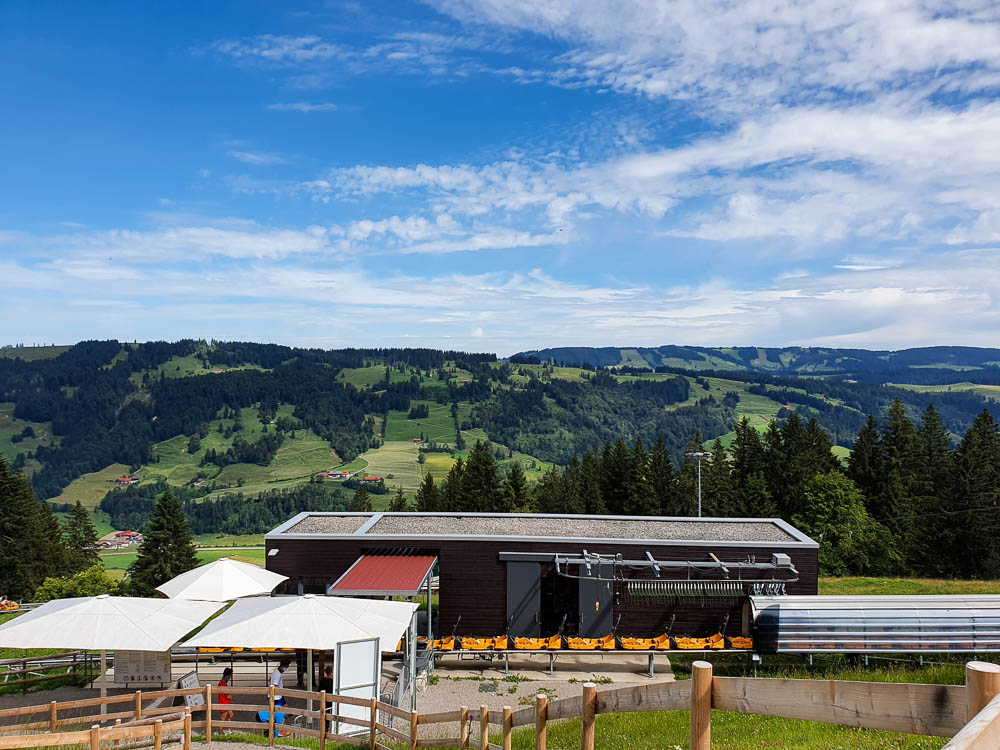 Ausblick von der Alpsee Bergwelt im Allgäu