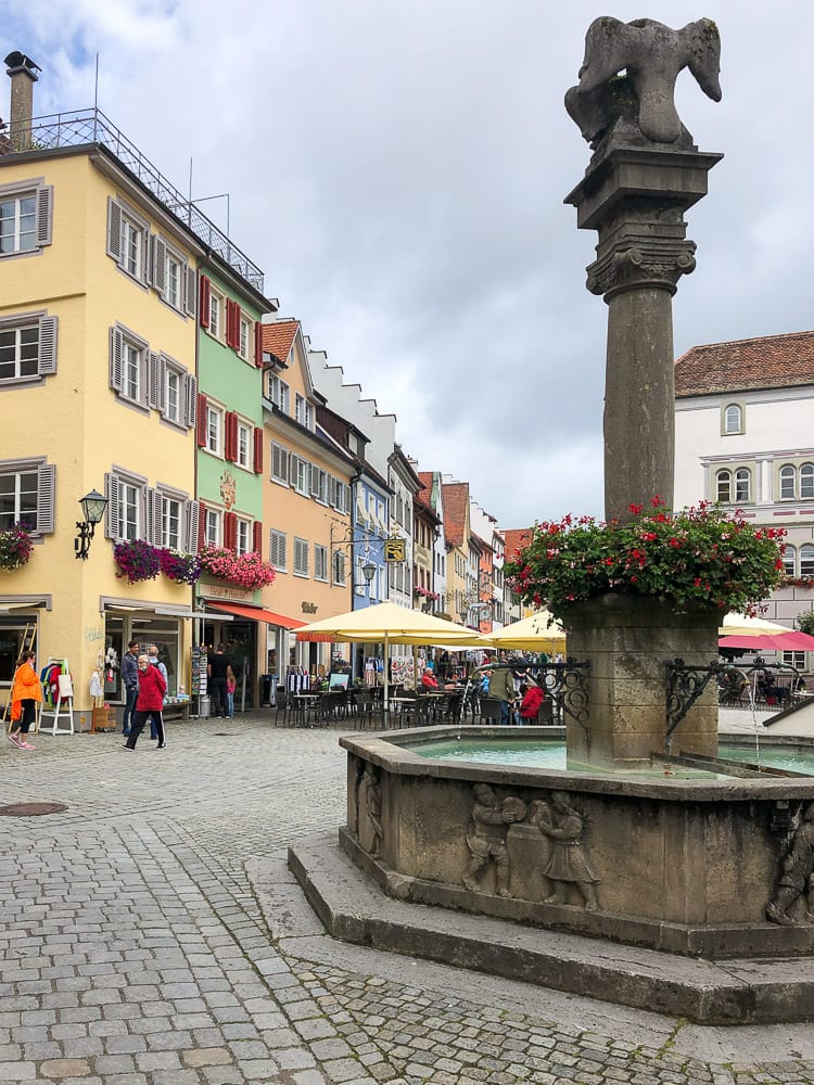 Die Innenstadt von Wangen im Allgäu mit Kindern