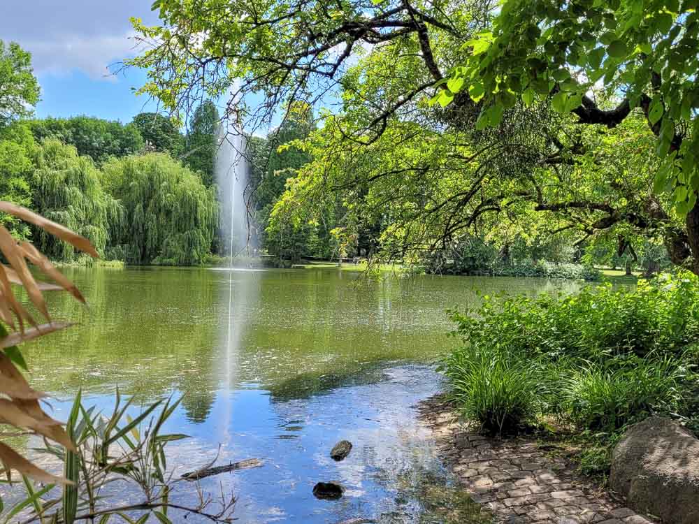 Mannheim mit Kindern Herzogenriedpark Fontäne