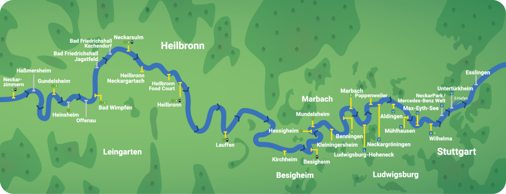 Neckarschifffahrt Neckar Käptn Fahrtrouten