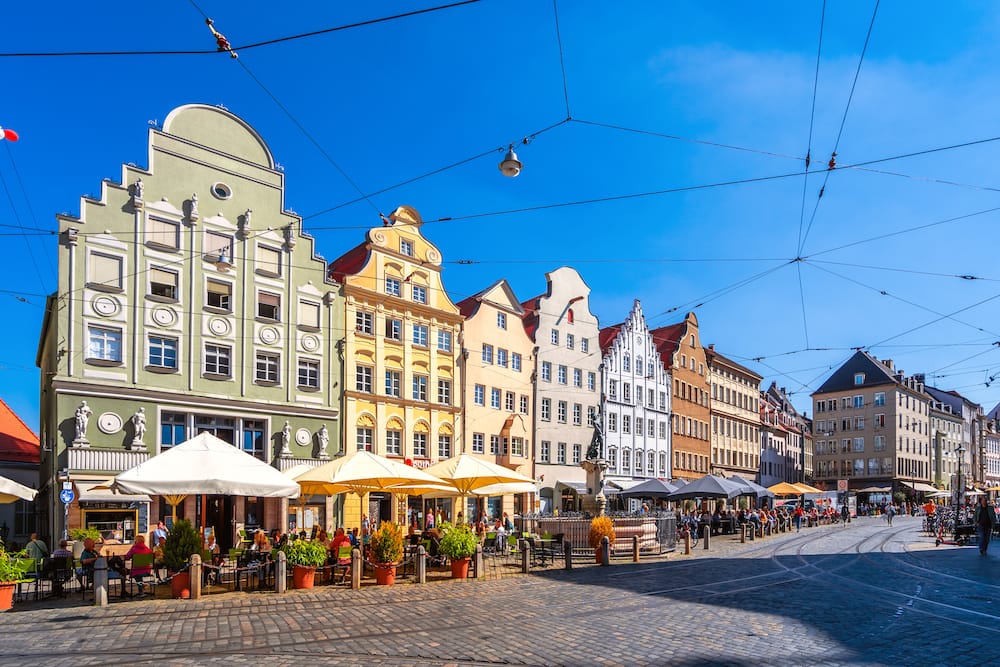 Besuch in der Altstadt in Augsburg mit der Familie