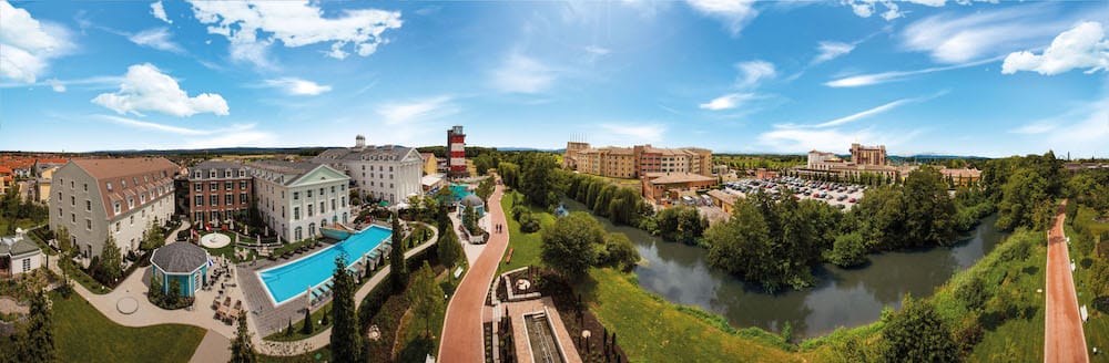 Panorama auf das Bell Rock Europa-Park Hotel