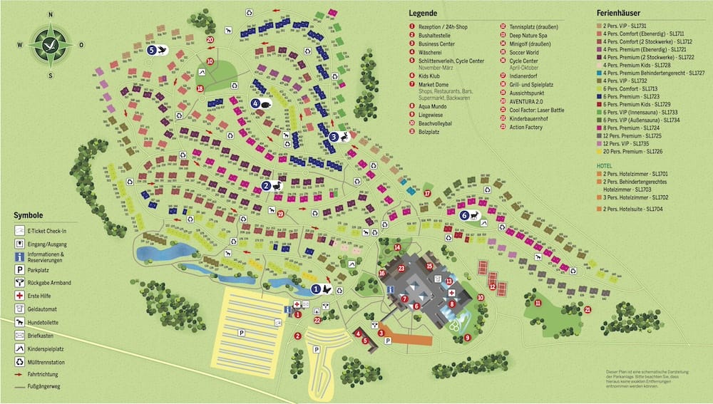 Center Parcs Park Hochsauerland Parkplan