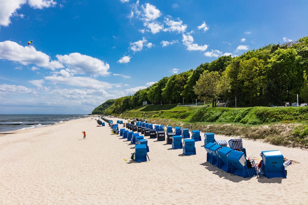 Strand in Koserow auf Usedom in in Mecklenburg-Vorpommern mit Kindern