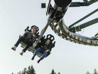 Flying Fox im Inselsberg-Funpark ein Freizeitpark in Thüringen