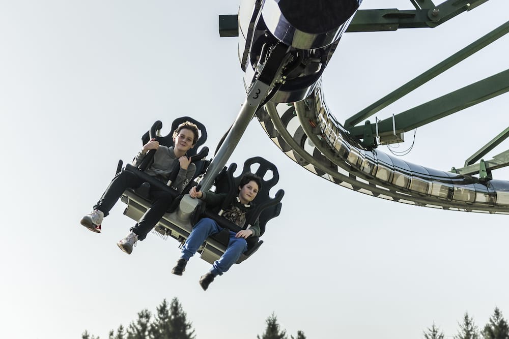 Flying Fox im Inselsberg-Funpark ein Freizeitpark in Thüringen