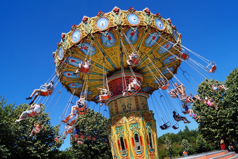 Kettenkarussell im Plopsaland Belgien