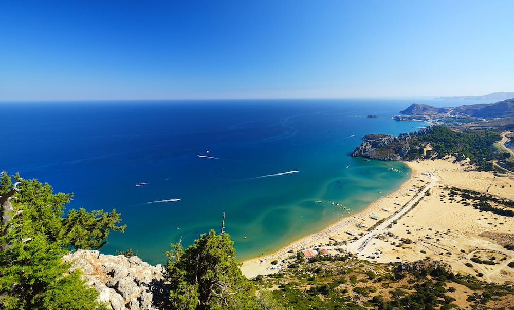 Tsambika Beach einer der schönsten Strände auf Rhodos