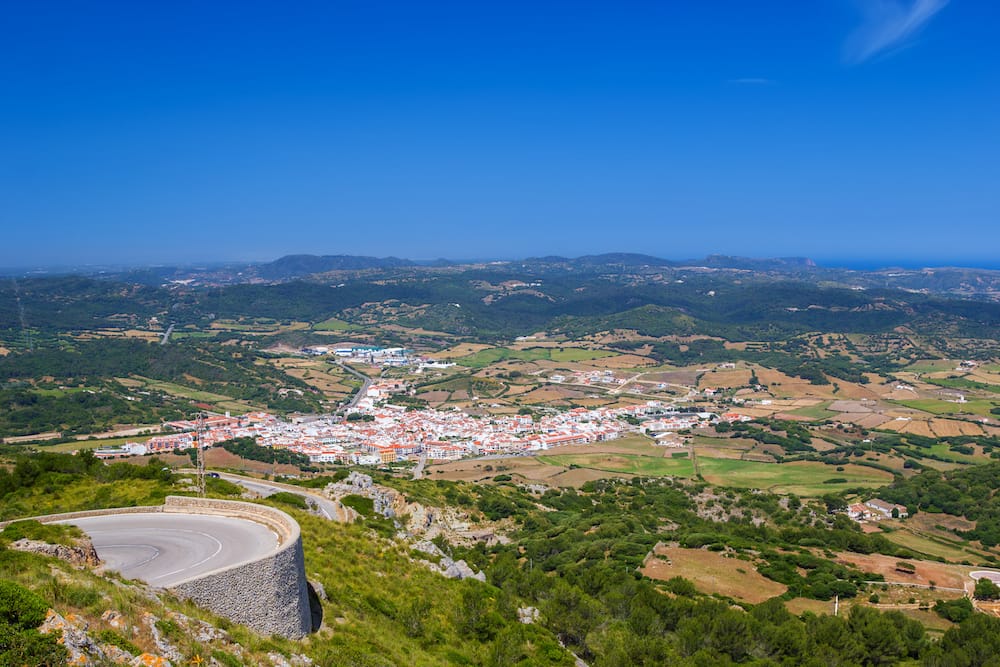 Aussicht vom Monte Toro auf Menorca mit Kindern