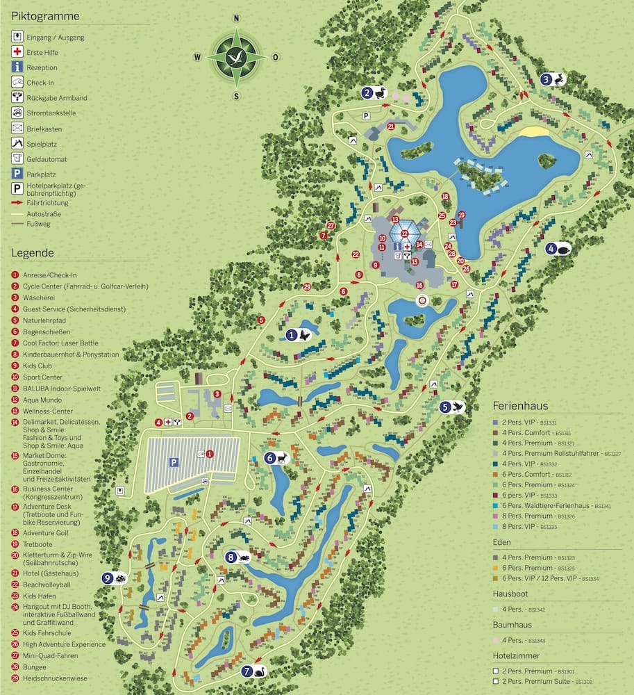 Center Parcs Bispinger Heide Parkplan