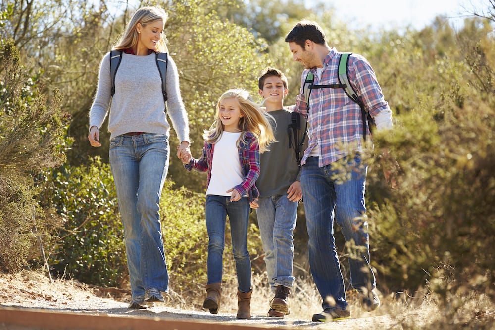 Familie im Ferienpark in Europa