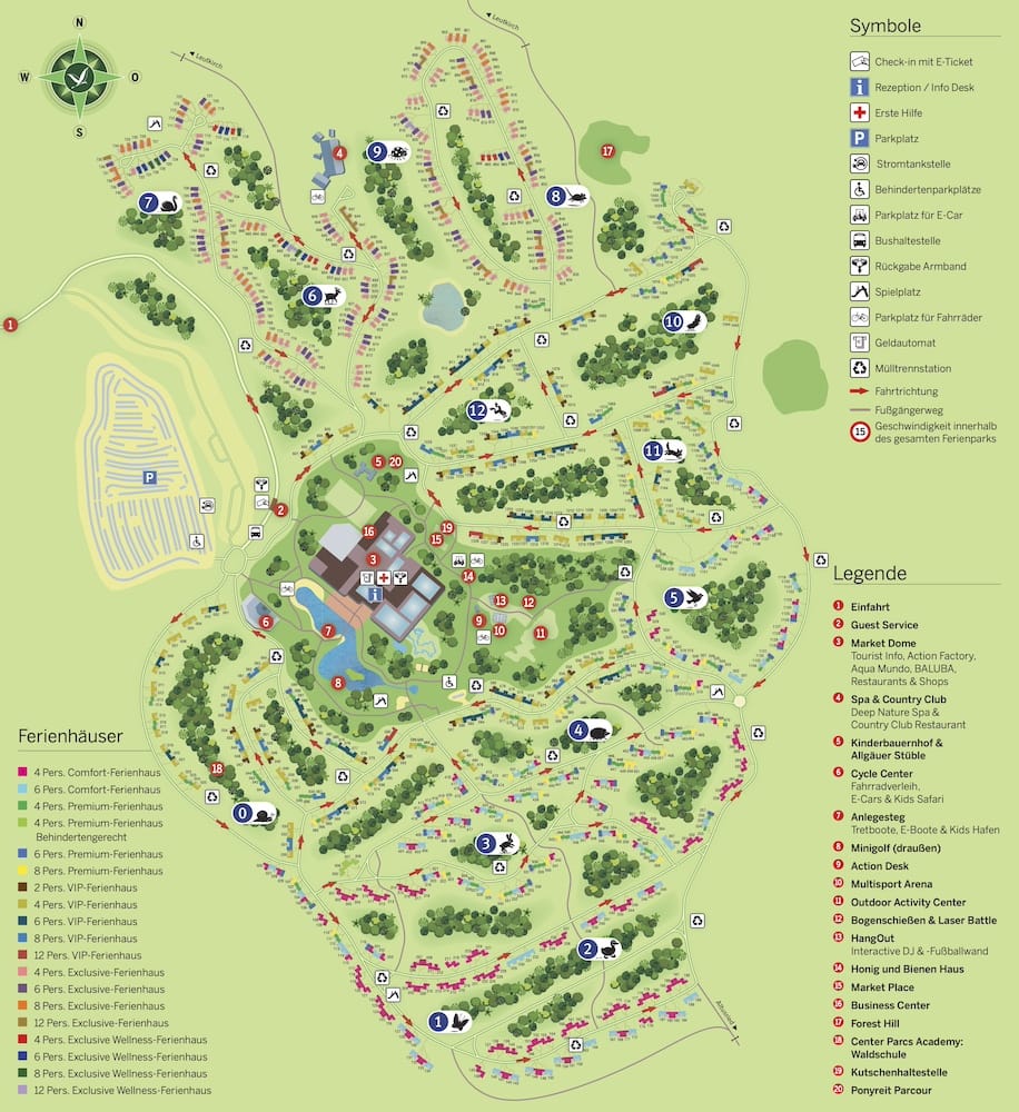 Center Parcs Park Allgäu Parkplan