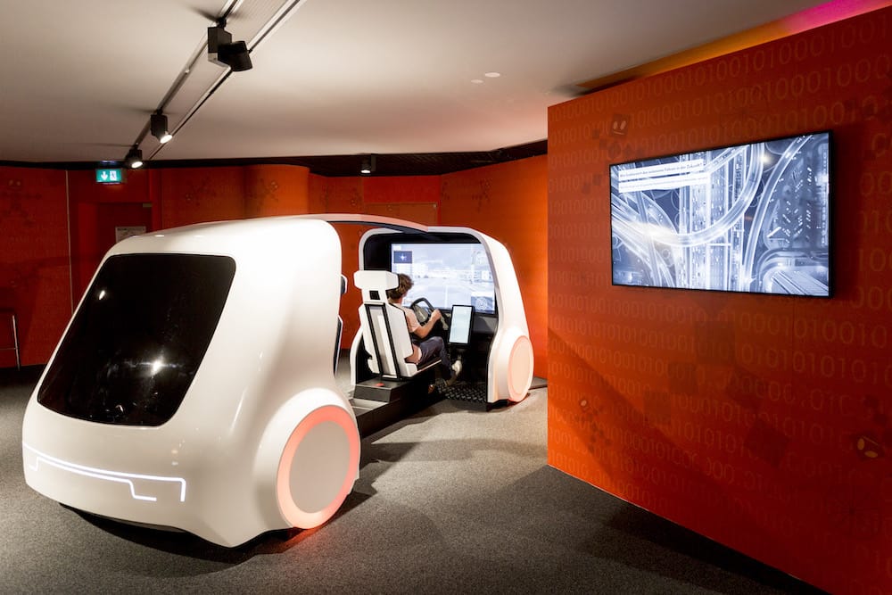 Fahrsimulator im Deutschen Museum Bonn einem Museum in NRW für Familien