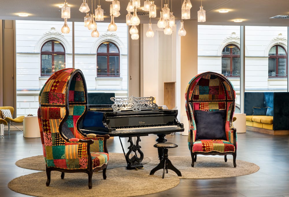 Der Lobbybereich im elaya hotel leipzig city center
