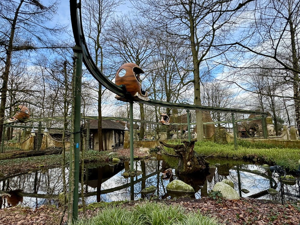 Schneckenbahn in Efteling im Winter