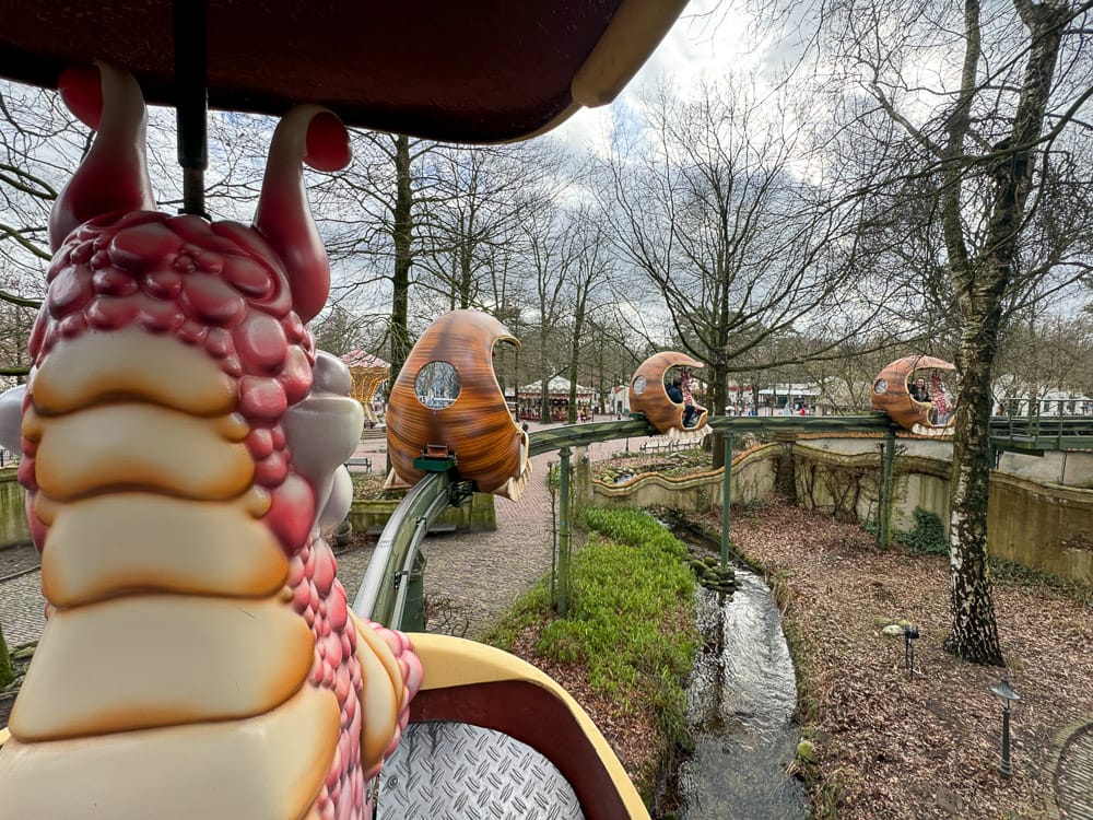 Schneckenbahn in Efteling im Winter