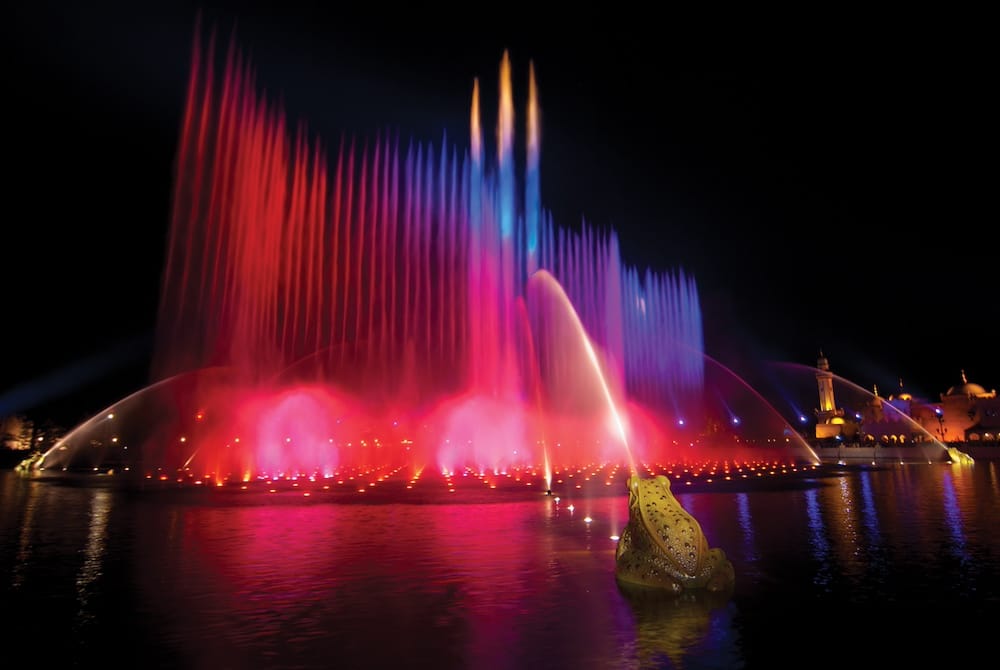 Die Aquanura Wassershow im Winter Efteling