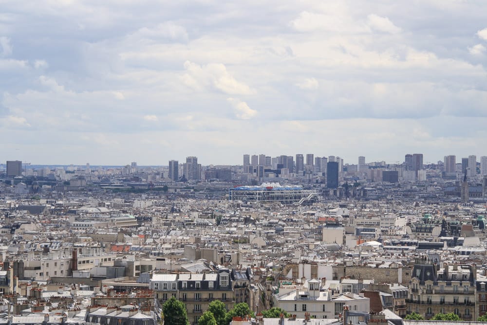 Panoramablick kostenlos in Paris vom Aussichtspunkt in Montmartre