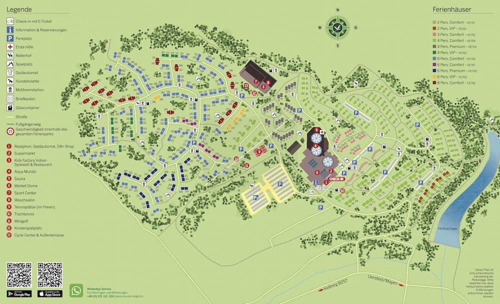 Center Parcs Eifel Parkplan
