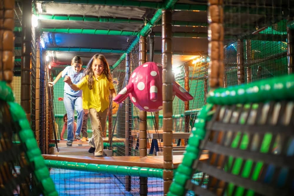 Monky Tonky Land im Lalandia Billund ein Ferienpark in Dänemark mit Indoorspielplatz