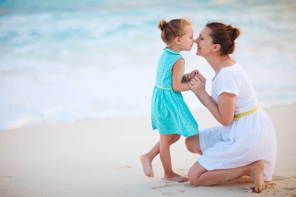 Ein Mutter-Kind-Urlaub am Strand