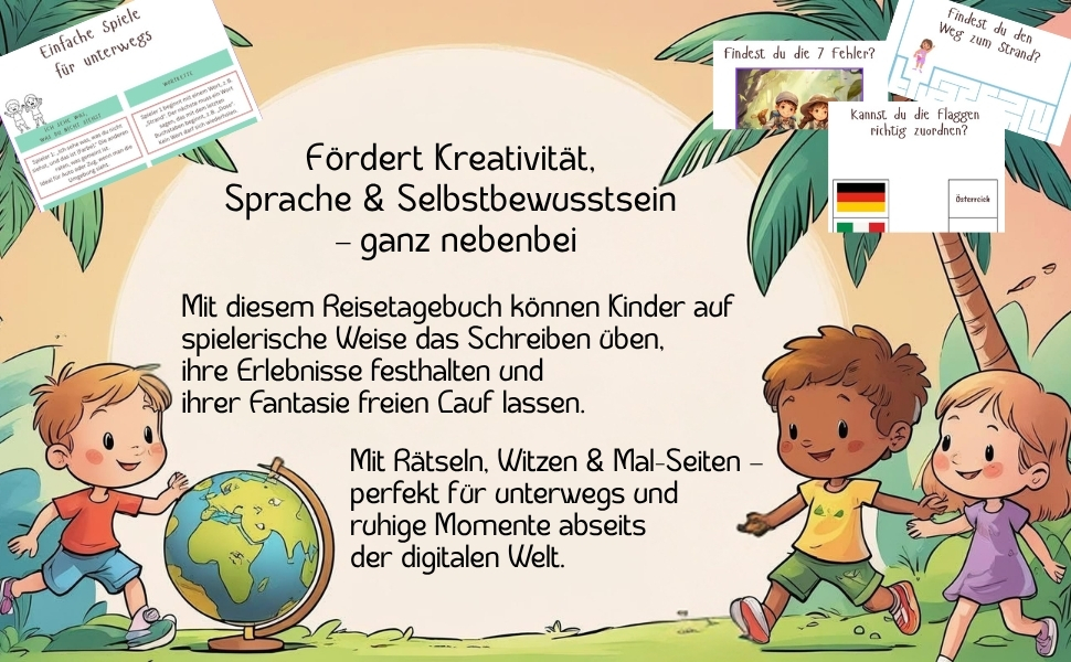 Kinder-Reisetagebuch zum Ausfüllen