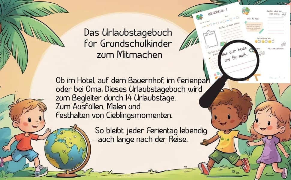 Urlaubstagebuc für Grundschulkinder