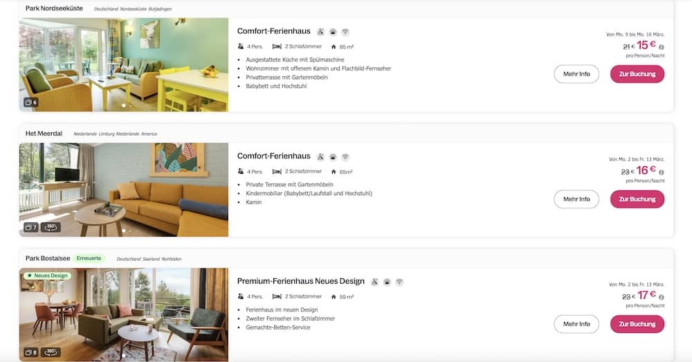 Preise Center Parcs Ferienhaus Wettrennen