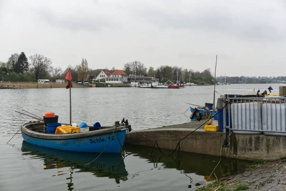 Fischerboot auf der Schlei bei der Missunde Wanderung