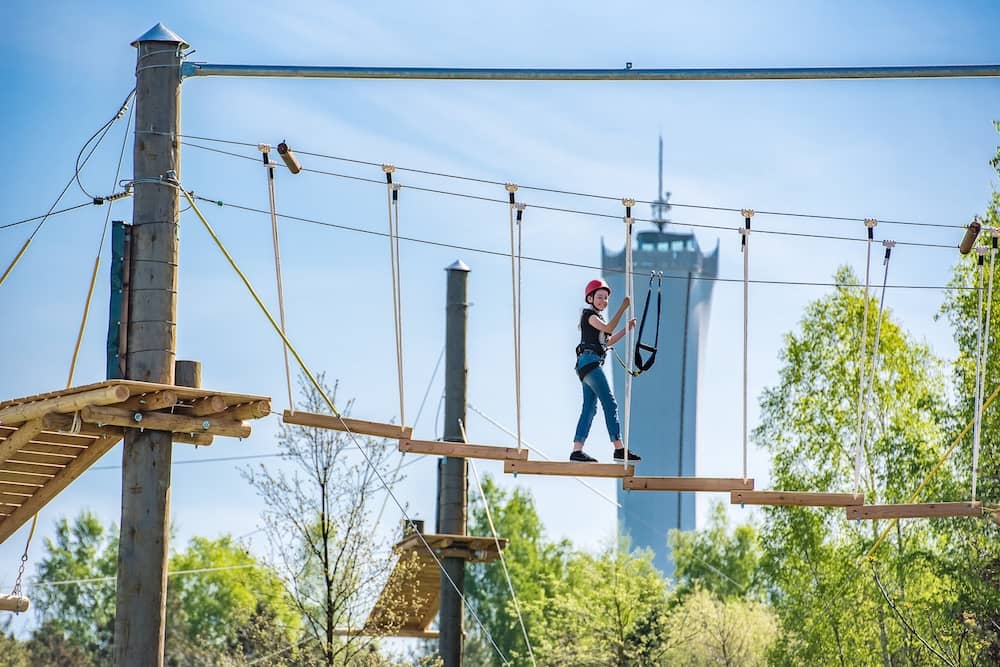 Klettern im Erlebnispark Teichland in Brandenburg