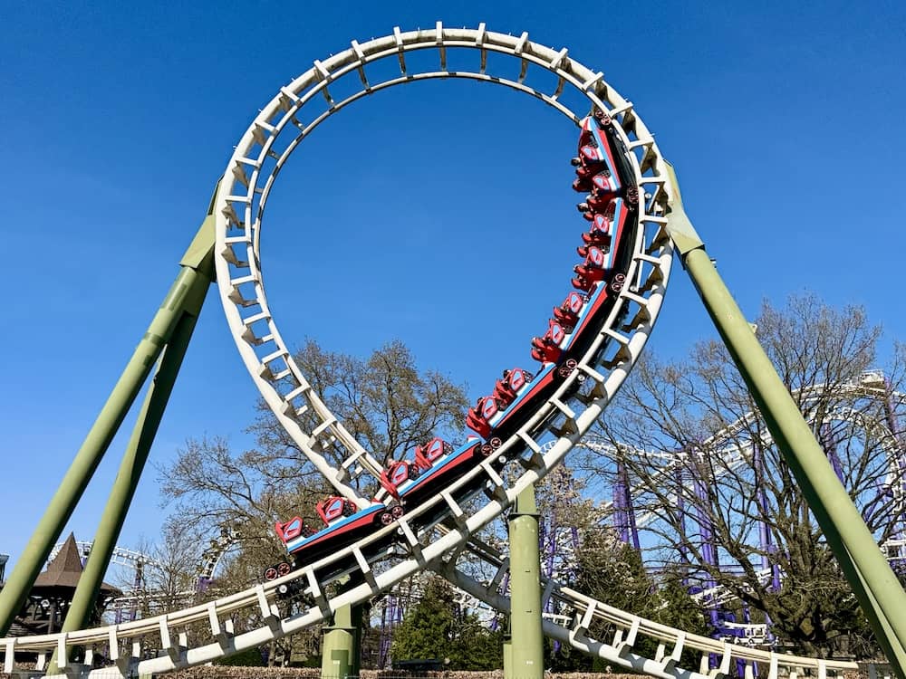 Achterbahn im Heide Park Freizeitpark nahe dem Eurostrand Resort