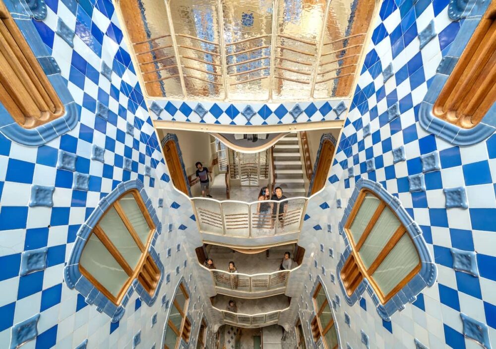 Casa Battlo in Barcelona bei schlechtem Wetter